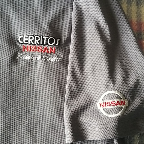 Grey Nissan Easy Breath Golfing Style Polo - Picture 2 of 2